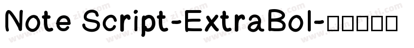 Note Script-ExtraBol字体转换